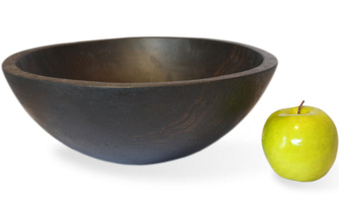 Round Ebonized Oak Bowl