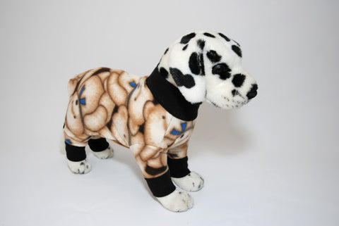 Printed Fleece Dog Coat With Legs