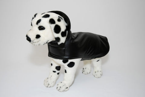 Leatherette & Fleece Dog Coat