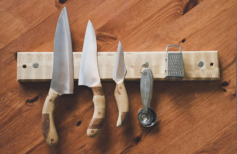 Handcrafted White Ash Magnetic Knife Holder
