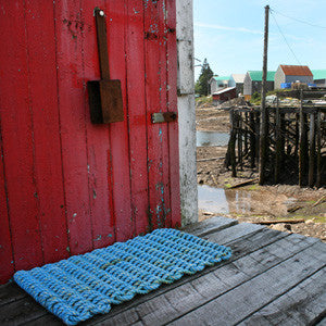 Solid-Color Reclaimed Rope Doormats